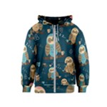 Seamless-pattern-owls-dreaming Kids  Zipper Hoodie