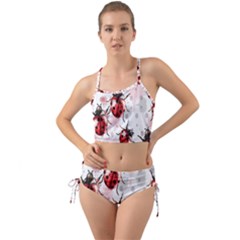 Ladybugs-pattern-texture-watercolor Mini Tank Bikini Set
