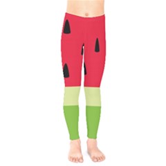 Watermelon Fruit Food Healthy Vitamins Nutrition Kids  Leggings by pakminggu