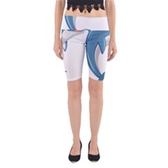 Blue Dolphin Yoga Cropped Leggings by pakminggu
