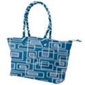 Geometric Rectangle Shape Linear Canvas Shoulder Bag View1