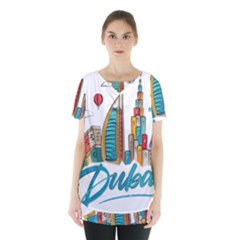 Burj Khalifa Skyline Clip Art Drawing Comic World Skirt Hem Sports Top