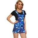 Starry Night In New York Van Gogh Manhattan Chrysler Building And Empire State Building Short Overalls View3
