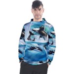 Orca Wave Water Underwater Men s Pullover Hoodie
