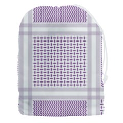 Square Purple Pattern Bead Purple Keffiyeh Purple Geometric Headdress Angle Violet Rectangle Drawstring Pouch (3xl) by Bakwanart