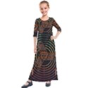 Black And Green Area Rug Neon Genesis Evangelion Computer Communication Kids  Quarter Sleeve Maxi Dress View1