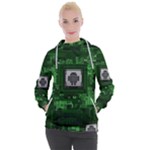 Technology Computer Chip Electronics Industry Circuit Board Women s Hooded Pullover