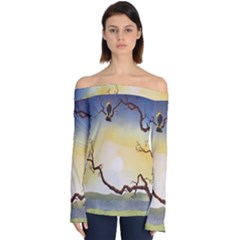 1 (202) Off Shoulder Long Sleeve Top