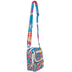 Circles Art Seamless Repeat Bright Colors Colorful Shoulder Strap Belt Bag