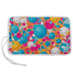 Circles Art Seamless Repeat Bright Colors Colorful Pen Storage Case (l)