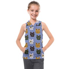 Cat Cat Background Animals Little Cat Pets Kittens Kids  Sleeveless Hoodie by 99art