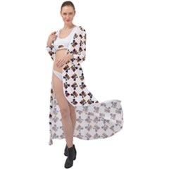 Mixed Abstract Colors Pattern Maxi Chiffon Beach Wrap
