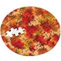 Wallpaper Background Autumn Fall Wooden Puzzle Round View3