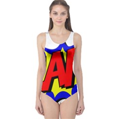 Zap Comic Book Fight One Piece Swimsuit by 99art