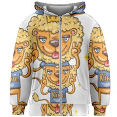 Animation-lion-animals-king-cool Kids  Zipper Hoodie Without Drawstring by 99art