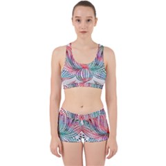Lotus Feathers Boho Watercolor Work It Out Gym Set
