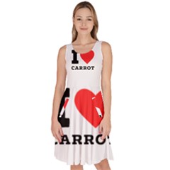 I Love Carrots  Knee Length Skater Dress With Pockets by ilovewhateva