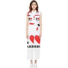 I Love Carrots  Women s Frill Top Chiffon Jumpsuit by ilovewhateva