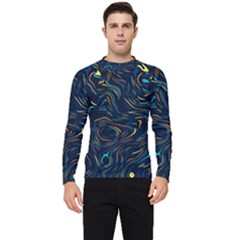 Colorful Abstract Pattern Creative Colorful Line Linear Background Men s Long Sleeve Rash Guard