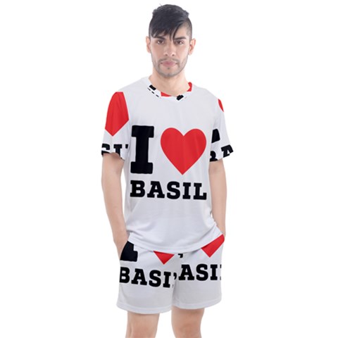I Love Basil Men s Mesh Tee And Shorts Set by ilovewhateva