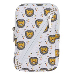 Lion Heads Pattern Design Doodle Belt Pouch Bag (large)