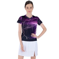 Storm Flashlight Space Nature Women s Sports Top by Cowasu