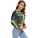 Drink Spinach Smooth Apple Ginger Women s Lightweight Cropped Hoodie View3