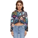 Tree Colourful Women s Lightweight Cropped Hoodie View1