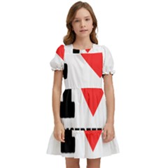 I Love Ristretto Coffee Kids  Puff Sleeved Dress by ilovewhateva