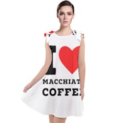 I Love Macchiato Coffee Tie Up Tunic Dress by ilovewhateva