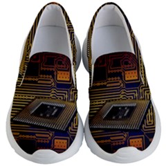 Processor Cpu Board Circuit Kids Lightweight Slip Ons by Wav3s