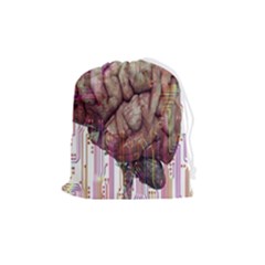 Brain Think Neurons Circuit Drawstring Pouch (medium) by Wav3s