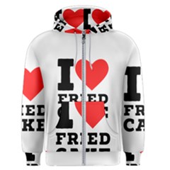 I Love Fried Cake  Men s Zipper Hoodie by ilovewhateva