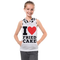 I Love Fried Cake  Kids  Sleeveless Hoodie by ilovewhateva