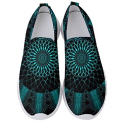 Ornament District Turquoise Men s Slip On Sneakers