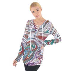 Abstract Background Ornamental Tie Up Tee