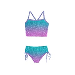 Pink And Turquoise Glitter Girls  Tankini Swimsuit by Wav3s