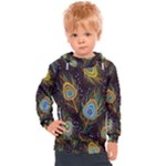 Pattern Feather Peacock Kids  Hooded Pullover