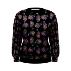 Midnight Noir Garden Chic Pattern Women s Sweatshirt by dflcprintsclothing