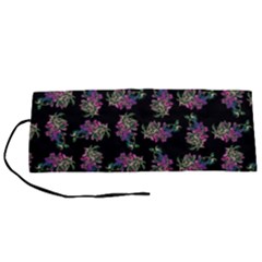 Midnight Noir Garden Chic Pattern Roll Up Canvas Pencil Holder (s) by dflcprintsclothing