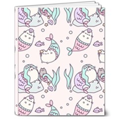 Cartoon Cat Cute Animal Design Drawing Illustration Kawaii 8  X 10  Softcover Notebook by Grandong