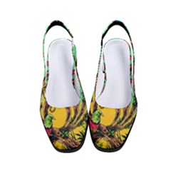 Monkey Tiger Bird Parrot Forest Jungle Style Women s Classic Slingback Heels by Grandong