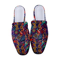 Pattern Colorful Bird Leaf Flower Women s Classic Backless Heels by Cowasu