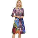 Beauty Stained Glass Castle Building Classy Knee Length Dress View1