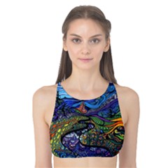 Psychedelic Landscape Tank Bikini Top