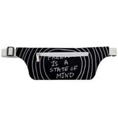 Psychedelic Art Freedom Is A State Of Mind Trippy Quotes Active Waist Bag by Bangk1t