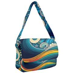 Waves Wave Ocean Sea Abstract Whimsical Abstract Art Courier Bag