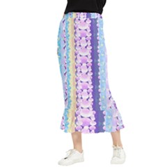 Background Graphic Beautiful Wallpaper Art Maxi Fishtail Chiffon Skirt