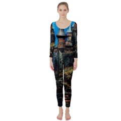 Castle Fantasy Long Sleeve Catsuit