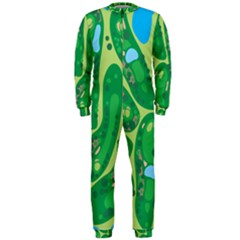 Golf Course Par Golf Course Green Onepiece Jumpsuit (men) by Cowasu